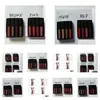 LIGLIS GLISS LIDY LIPSTICK Zestaw Czerwony Nude Brown Pink Edition Mini Matte 4pcs/Set 4 x 1,9 ml Drop Perrodo