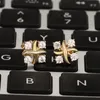 Andere luxuriöse Mode Ohrring Lynn Studs Ohrringe Designerin für Frauen Diamond Edelstahl Schmuck Frau Party Wedel Liebhaber Geschenkgipfel Engagemen