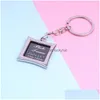 Key Rings Creative Po Frame Paar Keychain Personality Chain Gifts 5 Styles Ring kan worden aangepast Lettering Drop Delivery Sieraden DHKC7