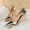 Dress Shoes Brand Women Plus Size 34-43 Women's High Stiletto Heels Pointed Toe Shallow Party Wedding Silver Pumps