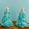 Kerstdecoraties Diy Tree Craft met zeesterconch ornament Gift Sculpture 15/20 cm geen lijm mooie creatieve creatieve unieke harsdecoratie