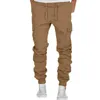 Herenbroek Pant Casual bandage Zitterkoppel Mode Sport Heren Kleur Loose Drawtring Chinos Men Slim Fit Stretch