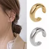 Dos Boucles D'oreilles Vintage Simple En Forme De U Oreille Manchette Non Percé Clip Boucle D'oreille À La Mode Punk Antique Couleur Petite Fleur Sculpté Creux