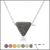 Подвесные ожерелья Colorf Triangle Lava Каменное колье из бусин