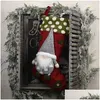 Julekorationer Nytt år Stock Sack Xmas Gift Candy Bag Noel For Home Natal Navidad Sock Tree Decor1 Drop Delivery Garden F DH0AC