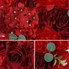 Dried Flowers 6PCS artificial flower wallboard 3D background false rose eucalyptus leaves wall surface party wedding bride shower outdo 230111