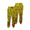 Pantalons pour hommes Style de cour baroque Pantalons de survêtement Baggy Joggers Golden Flower Wide Leg Oversized 3D Printing Pattern Wholesale Drop