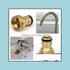 Other Faucets Showers Accs 1Pc Brass Male Quick Connector Adaptor Garden Water Hose Pipe Tap Drop Delivery Home Faucets Otvmn