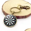 Belangrijkste ringen Darts Target Chain Restore Oude Time Gem hanger Ring Dart sportliefhebbers houder houder drop levering sieraden dhbif