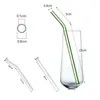 Drinking Straws Clear Glass St 200X8Mm Reusable Straight Bent Sts With Brush Eco Friendly For Smoothies Cocktails Drop Delivery Home Dhs3J