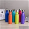 Water Bottles Newest 500Ml Vacuum Cup Coke Mug 304 Stainless Steel Insation Thermoses Fashion Movement Veined Drop Delivery Home Gar Dhxkl