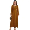 Ropa étnica Kaftan Robe Vestido Dubai Turquía Musulmán Abaya Arabia Saudita Mujeres Marroquí Caftan Elegante Dama Islámica