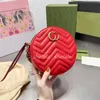 Mini Marmont Circle Bags Designer-Taschen kreisförmige Umhängetasche Luxus-Schulterkette Geldbörse winzige Tasche Wellenmuster Frau Männer 5A