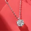 K4JW Inne Dzień Spokoju Prawdziwy naszyjnik wisiorek Moissanite dla kobiet 100% S925 Srebrny srebrny biżuteria ślubna