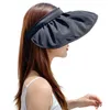 Chapeaux à large bord femmes Shell chapeau haut vide résistant au soleil femme couleur unie mode grand soleil belle Protection casquettes corée