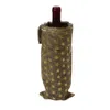 Prezent Wrap Jute Wine Bottle Covers Covers Champagne Blind Opakowanie torby Rustykalne Hessian świąteczne stół