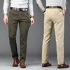 Men's Pants 2023 Men's Casual Anti-wrinkle Business Solid Color Straight Slim Formal Trousers Male Brand Clothing