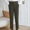 Men's Suits 2023 Autumn Winter Mens Formal High Waist Pants Male Casual Straight Men Office Dress Pantalones Hombre W213