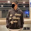 23ss Sudaderas con capucha para hombre Sudaderas CPFM Ye Must Be Born Again Sudadera con capucha Hombre Mujer 1 Jersey de alta calidad Sudaderas de tela pesada Capucha bordada dz