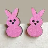 Women Earrings Easter Cute Rabbit Duck Butterfly Chick Stud Earrings Sweet Flower Mushroom Eggs Wood Earring Fashion Party Jewelry for Girls