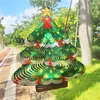 ديكورات عيد الميلاد شجرة شجرة الرياح قلادة ثلاثية الأبعاد الفولاذ المقاوم للصدأ الدوار زخرفة معلقة 2023