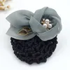 Клипы для волос Barrette Clip Highgrade Yarn Flower Pearl Pins Stewardess Bank El Staff Bun Snood Girl