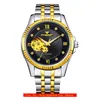 Wristwatches Gold Watch Tourbillon Automatic Mechanical Diamond-encrusted Fashion Business Hollow Waterproof Sports Wrist Watches