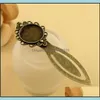 Andra 10st/Lot Cameo Flower Steel Bookmarks Round Cabochon Symbol