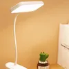 Lâmpadas de mesa Recarregam o estudo de cabeceira de cabeceira da lâmpada de LED 360 ° flexível com escurecimento por malha de clipe Night Light Night Night