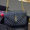 Tasarımcının yeni orijinal deri çanta kolye püskül kolye flep altın tokası bir omuz crossbody çanta moda tüm dahil cüzdan saint laurent çanta