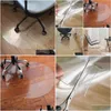 Carpets Lovrtravel Transparent Wood Floor Protection Mat Pvc Carpet Computer Chair Mats Protectors Plastic Soft Round Rug Drop Deliv Dhgn8