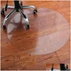 Carpets Lovrtravel Transparent Wood Floor Protection Mat Pvc Carpet Computer Chair Mats Protectors Plastic Soft Round Rug Drop Deliv Dhgn8