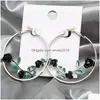 Hoop Huggie Fashion Jewelry Vintage Rose Flower Earrings Circle Drop Delivery DHW4X