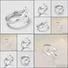 Bandringen Love Embrace Sier Color Ring Fashion Lady Open sieraden geschenken voor geliefden Drop levering DHWMR