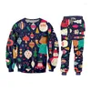 Men's Tracksuits CJLM Men's/Women's Universal Christmas Loose Fashion Street 3D Print Series Set Sweater Casual