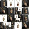 Hanger kettingen hiphop sieraden bling masker lange Cubaanse link ketting goudketens ijsketens ketting drop levering hangers dhyog