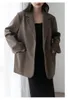 Abiti da donna Cappotti da abito grigio Abbigliamento da donna Primavera Autunno 2023 Blazer a maniche lunghe casual allentato coreano Jp836