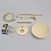 Bathroom Shower Sets Brushed Gold Faucet Set 10 Inch Wall Mounted Mixer High Quality ALL Brass Two Function Rainfall