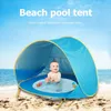 Carpas de juguete Carpa de playa para bebés Niños Toldo impermeable para el sol Carpa Refugio solar con piscina para niños Tienda de sombrilla para acampar al aire libre para 3-36 meses Bebé 230111