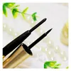 Eyeliner New Fashion Professional Waterproof Double Head Pencil Longlasting Black QuickDry Liquid Eye Liner Pennetica cosmetica Dro Dhoij