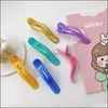 Pinces À Cheveux Barrettes Longueur 11,5 Cm Grand Colorf Filles Canard Clip Femmes Chouchous Queue De Cheval En Plastique Marbrure Coréenne Mti Couleur Mignon Dhcqm