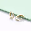 Boucles d'oreilles créoles Slovecabin 925 Sterling Silver 10 Color Huggie Earring Round CZ Minimal Delicate Design Gold Filled