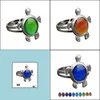 Band Ringen Schildpad Mood Ring Kleurverandering Emotie Gevoel Temperatuurregeling Vrouwen Drop Levering Sieraden Dhoza