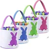 Easter Egg Storage Basket Canvas Bunny Ear Bucket Creative Easter Gift Bag With Rabbit Tail Decoration 8 Styles ss0112