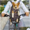 Dog Car Seat Covers Ers Winter Pet Backpack Thicken Warm Cat Hands Portable Travel Carrier For Small Dogs Windproof Safety Bag Drop Dhn1H