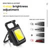 Mini-LED-Taschenlampe, Arbeitsleuchte, tragbare Taschen-Taschenlampe, Schlüsselanhänger, USB wiederaufladbar, für Outdoor-Camping, kleines Licht, Korkenzieher