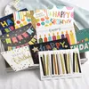 Autres fournitures de fête d'événement Cartes de joyeux anniversaire avec enveloppes pliantes Bougie de voeux vierge Ballon Style Garçons Filles S00766 230111