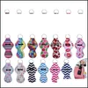 Party Favor Neoprene Lipstick Keychain Chapstick Holder Christmas Prints Chapsticks Wrap Key Ring Sleeve 73 Designs Ywy1710 Drop Del Otln3