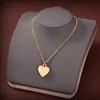 Twee kleuren titanium staal b letter hart hangers gouden ketting beroemde merk vrouwen houden van hangende kettingen punk 18k goud vergulde bbn1 --03 sieradencadeaus