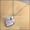 Colliers pendentifs Sier Heart Collier commémoratif en acier inoxydable pour maman papa animal de compagnie n'est plus à mes côtés dans les bijoux de crémation 816 Drop de Dhtbq